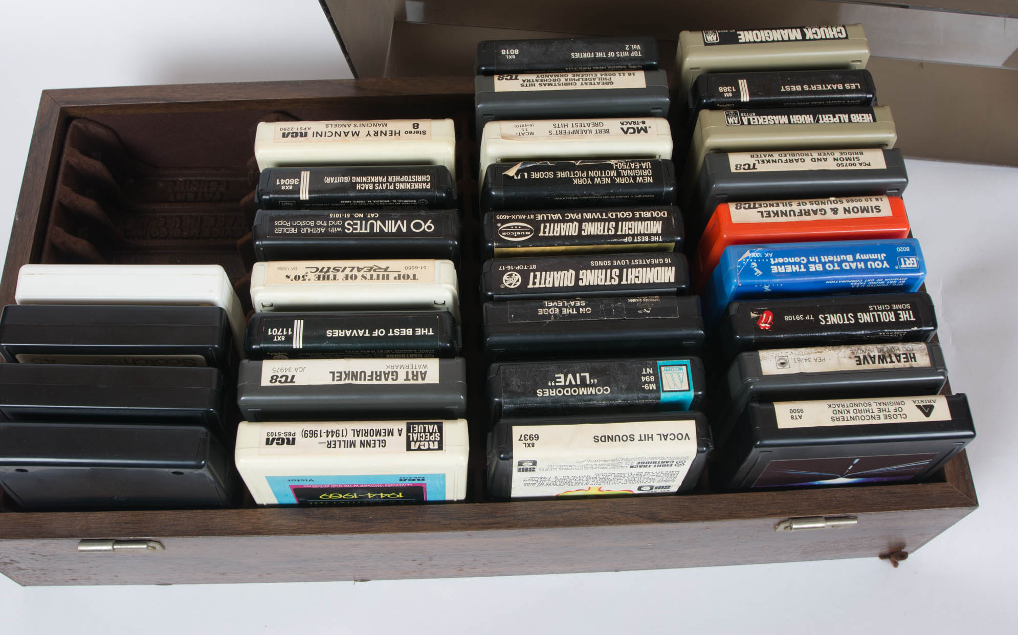 Assorted 8-Tracks in Storage Case