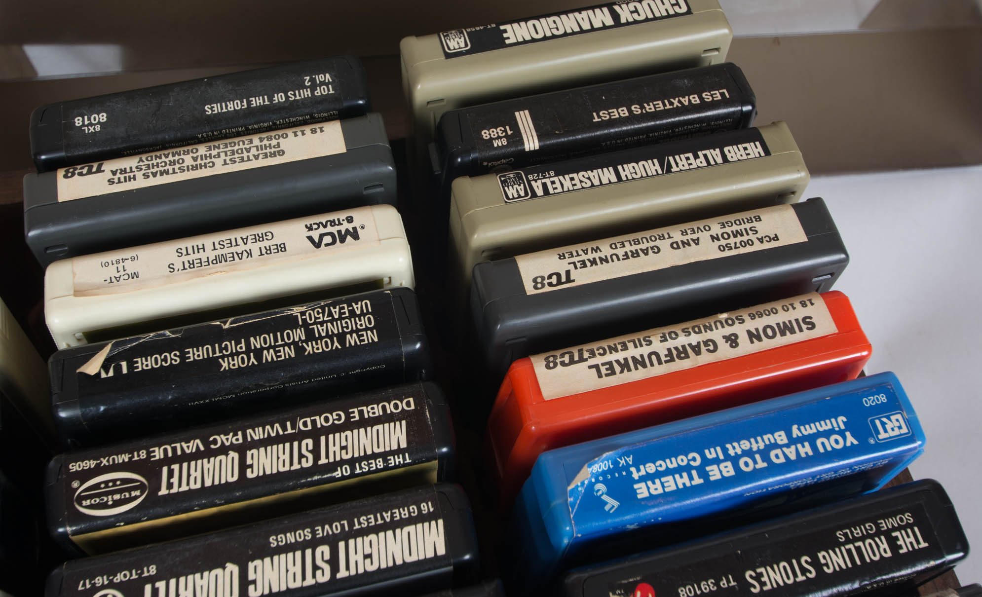 Assorted 8-Tracks in Storage Case