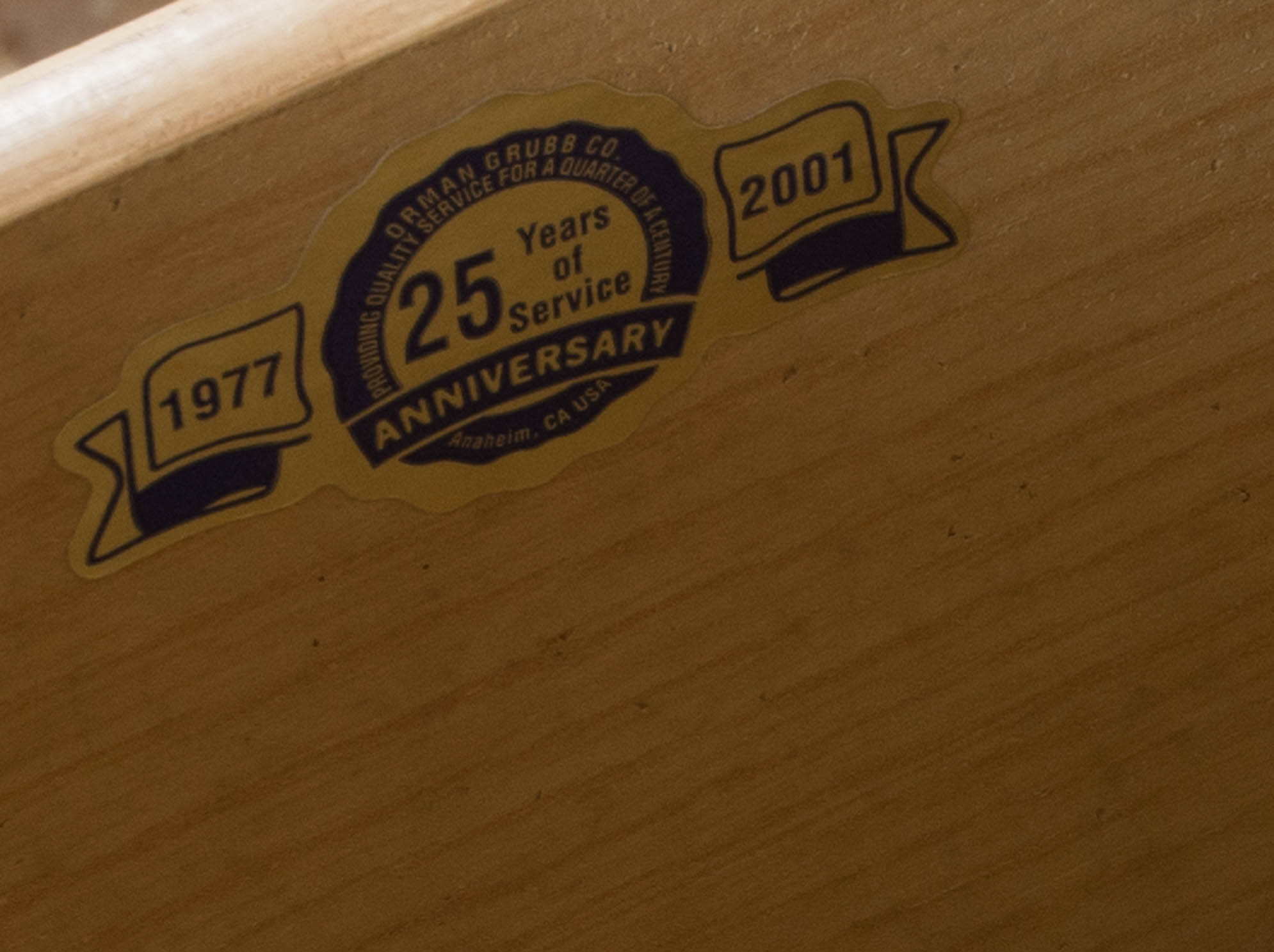 Orman Grubb Company Five Drawer Chest