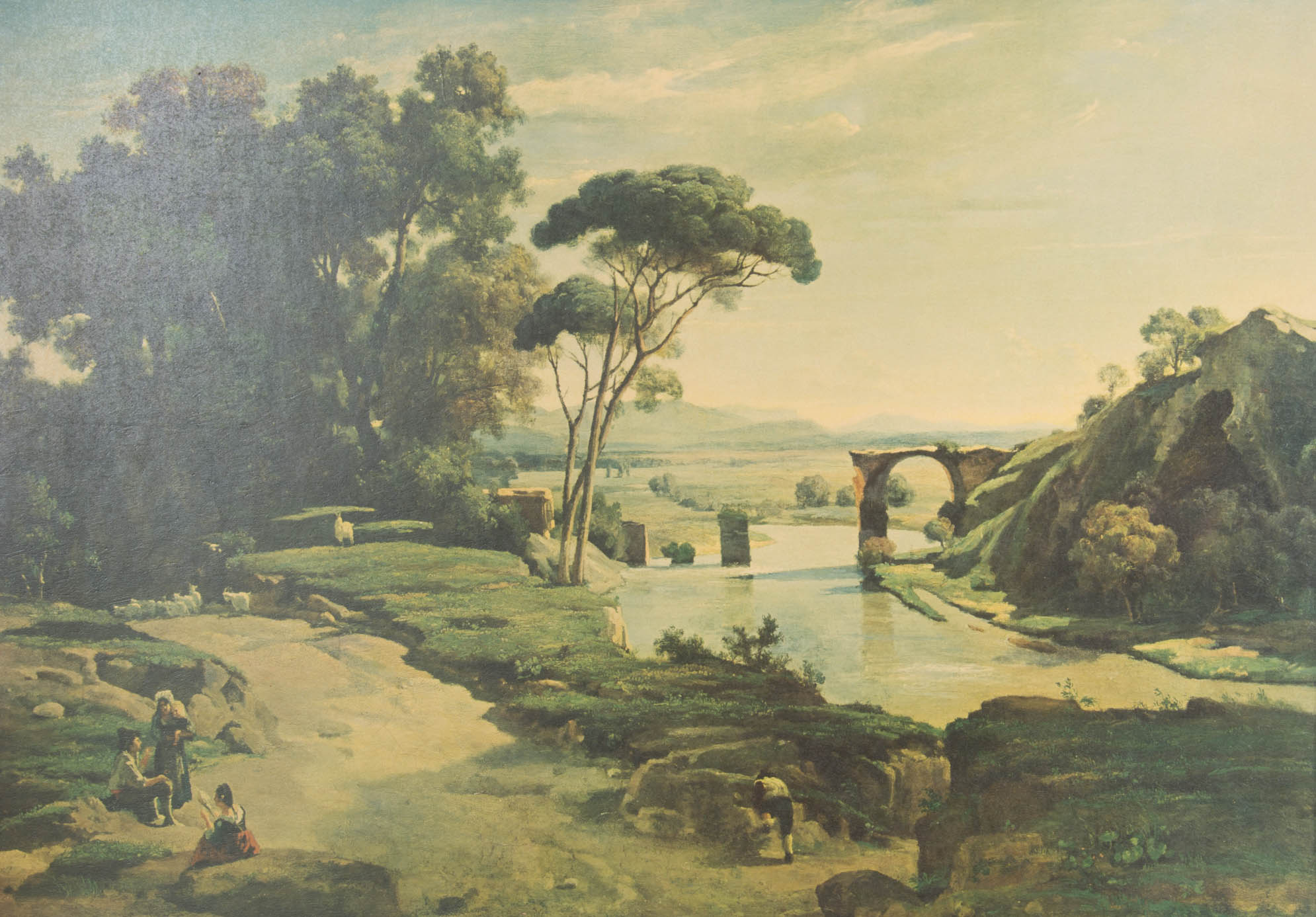 The Pont de Narni Giclee Print on Board