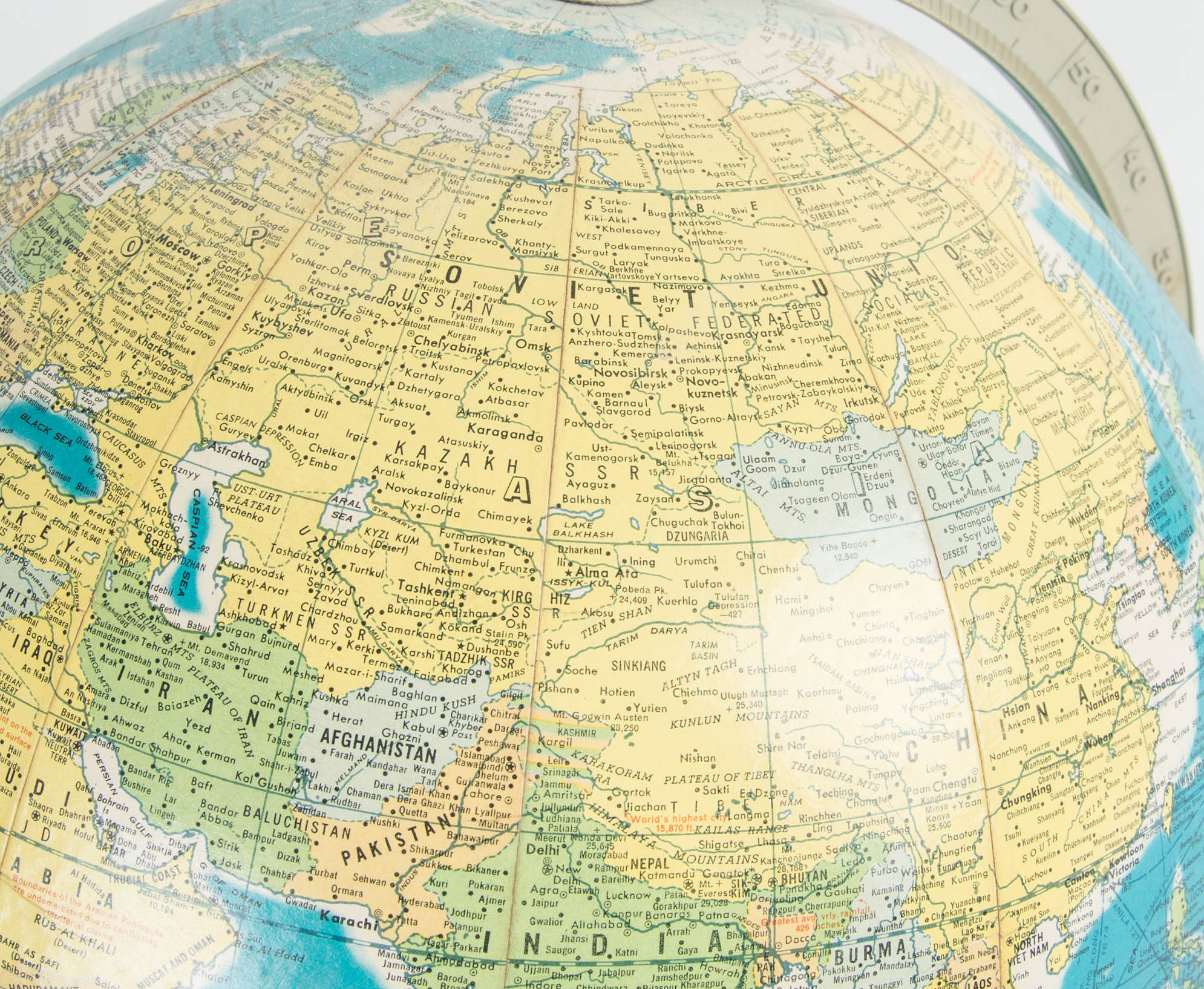 Vintage Rand-McNally World Globe