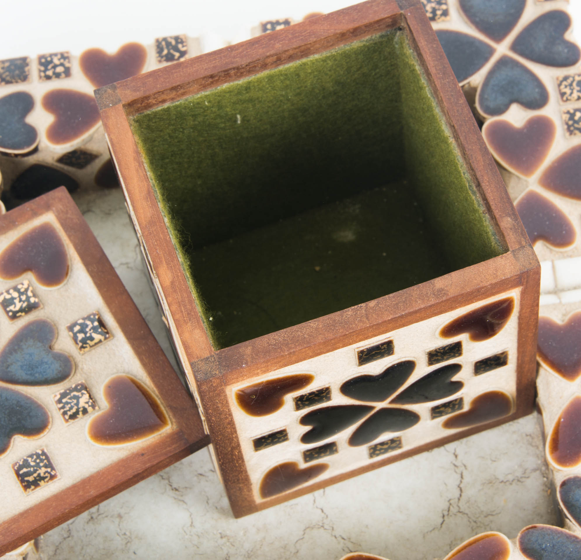 Retro Mosaic Ash Receiver and Matching Box