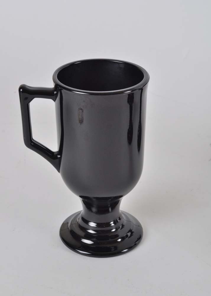 Quartet of Black Irish Coffee Mugs