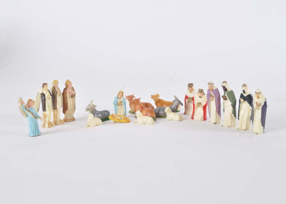 Vintage Miniature Nativity Set