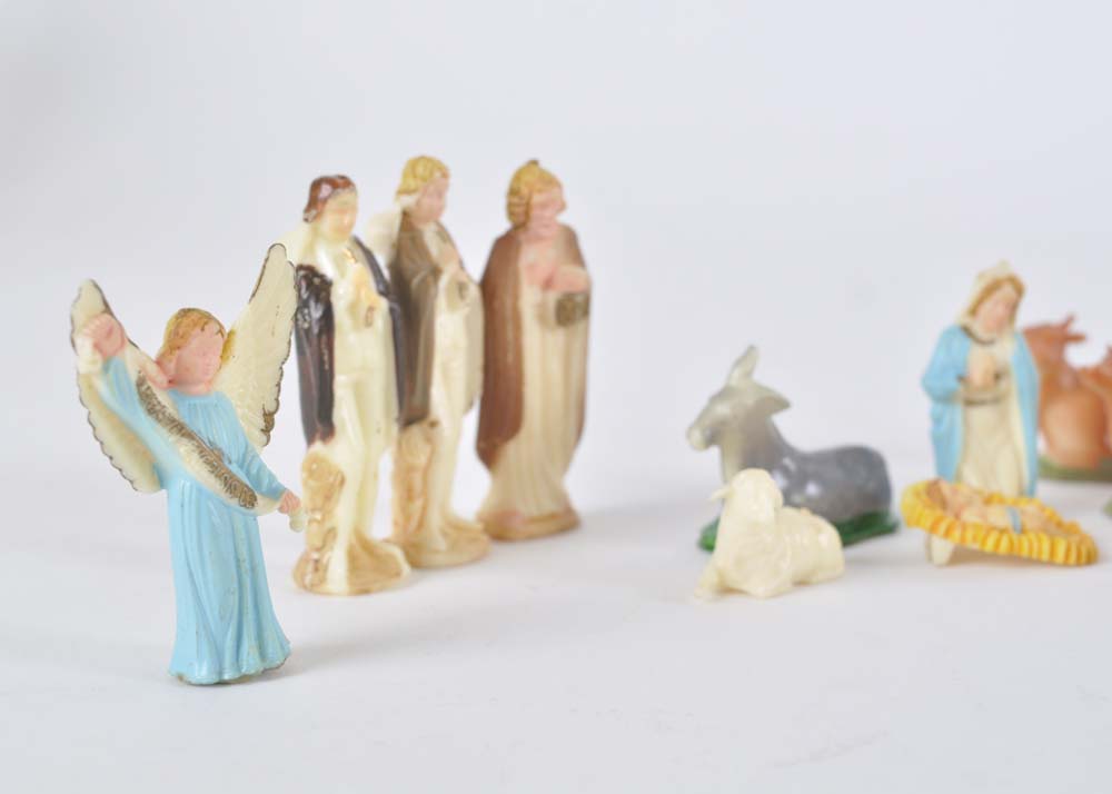 Vintage Miniature Nativity Set