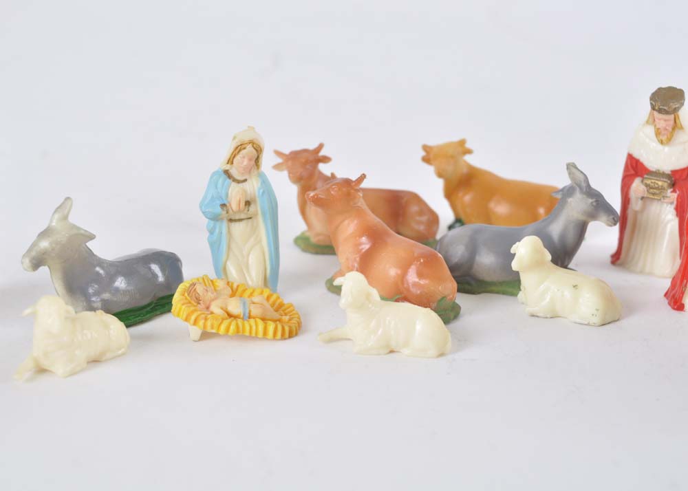 Vintage Miniature Nativity Set