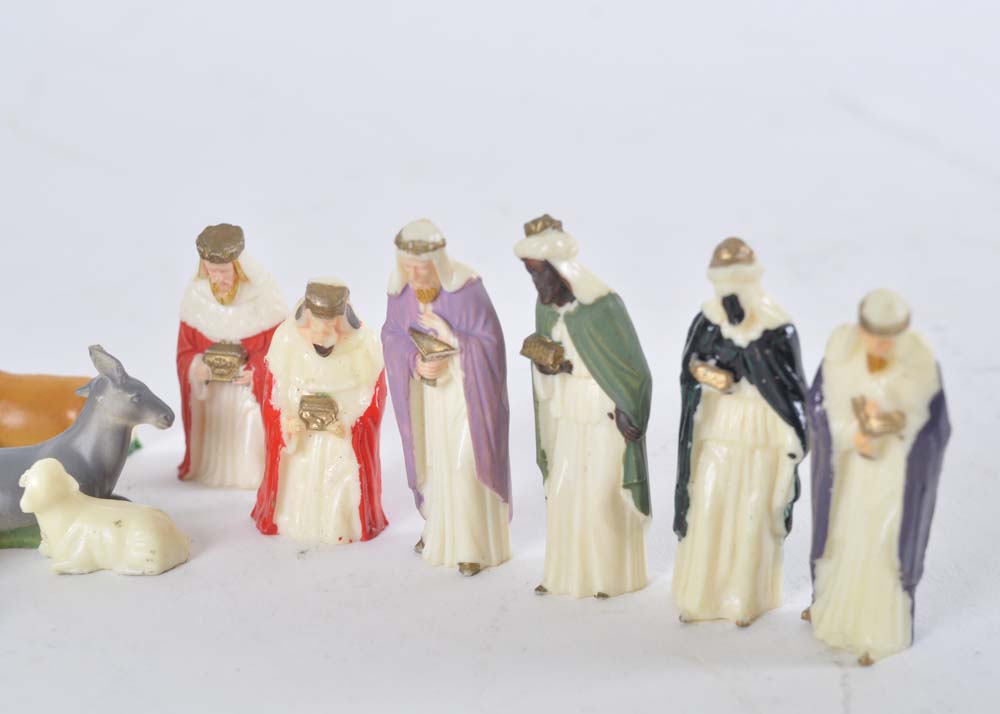 Vintage Miniature Nativity Set