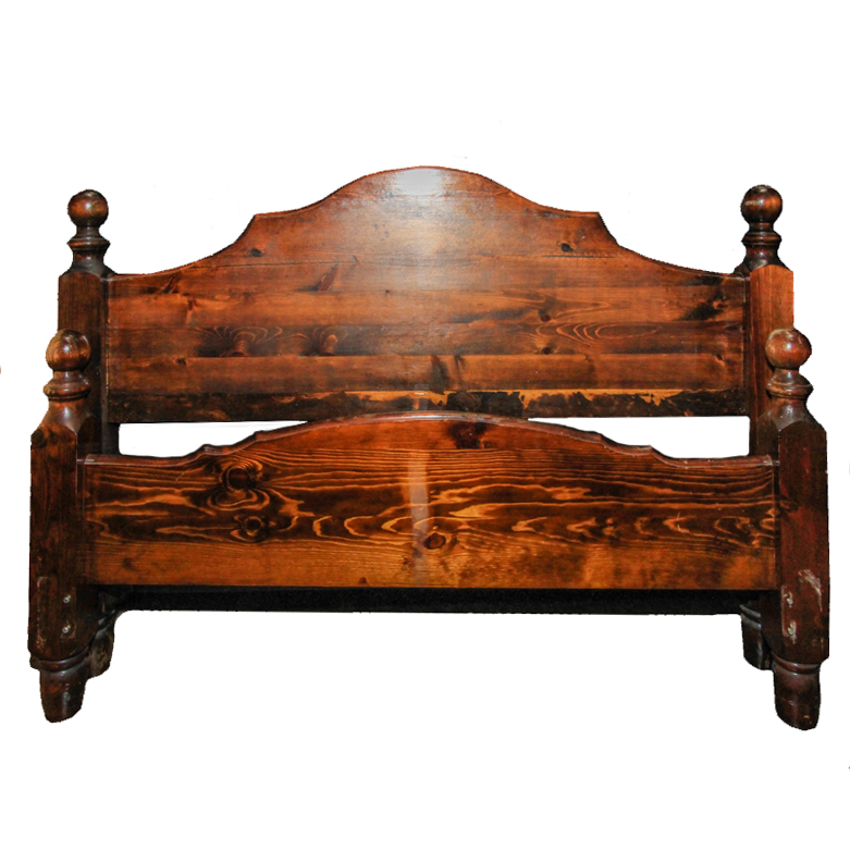 Mahogany Low Post Twin Bed Frame