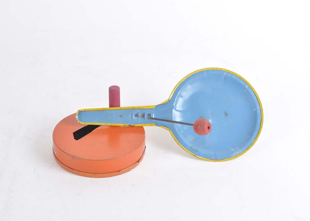 Pair of Vintage Tin Noisemakers