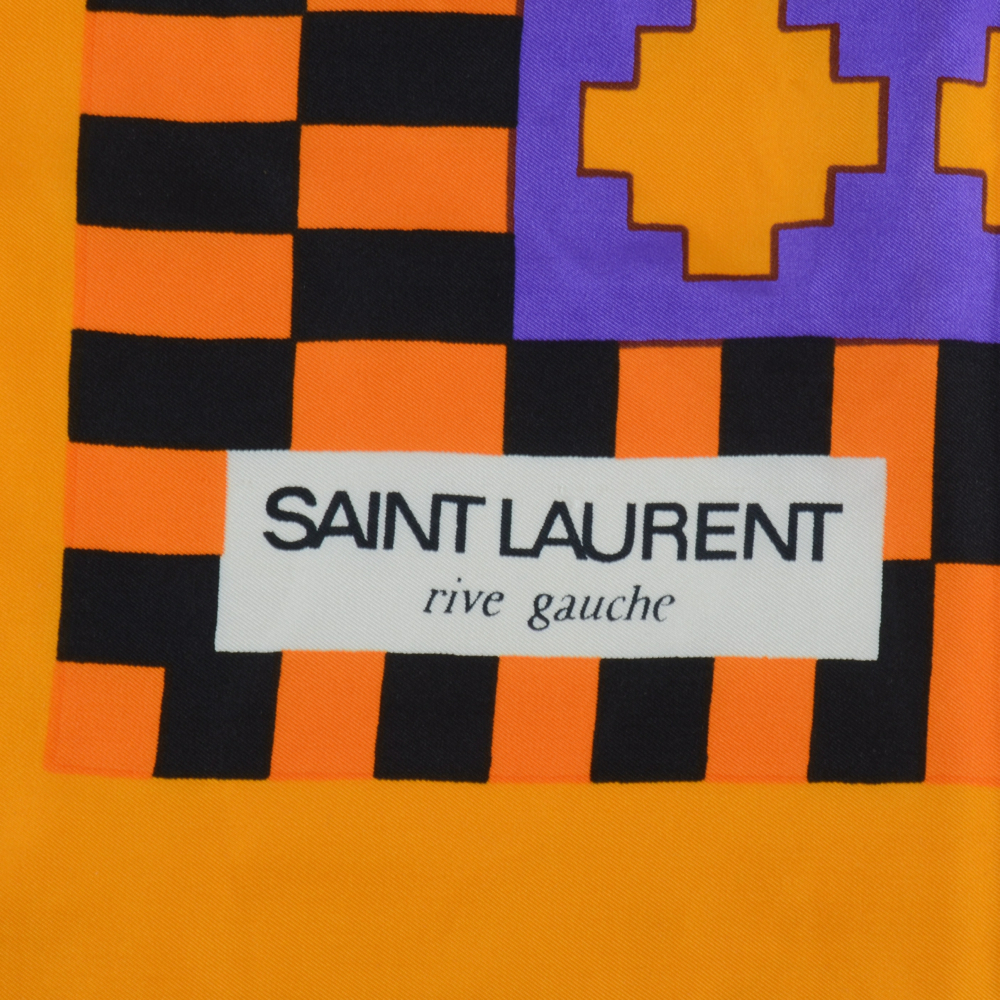 1980s Saint Laurent Rive Gauce Silk Scarf