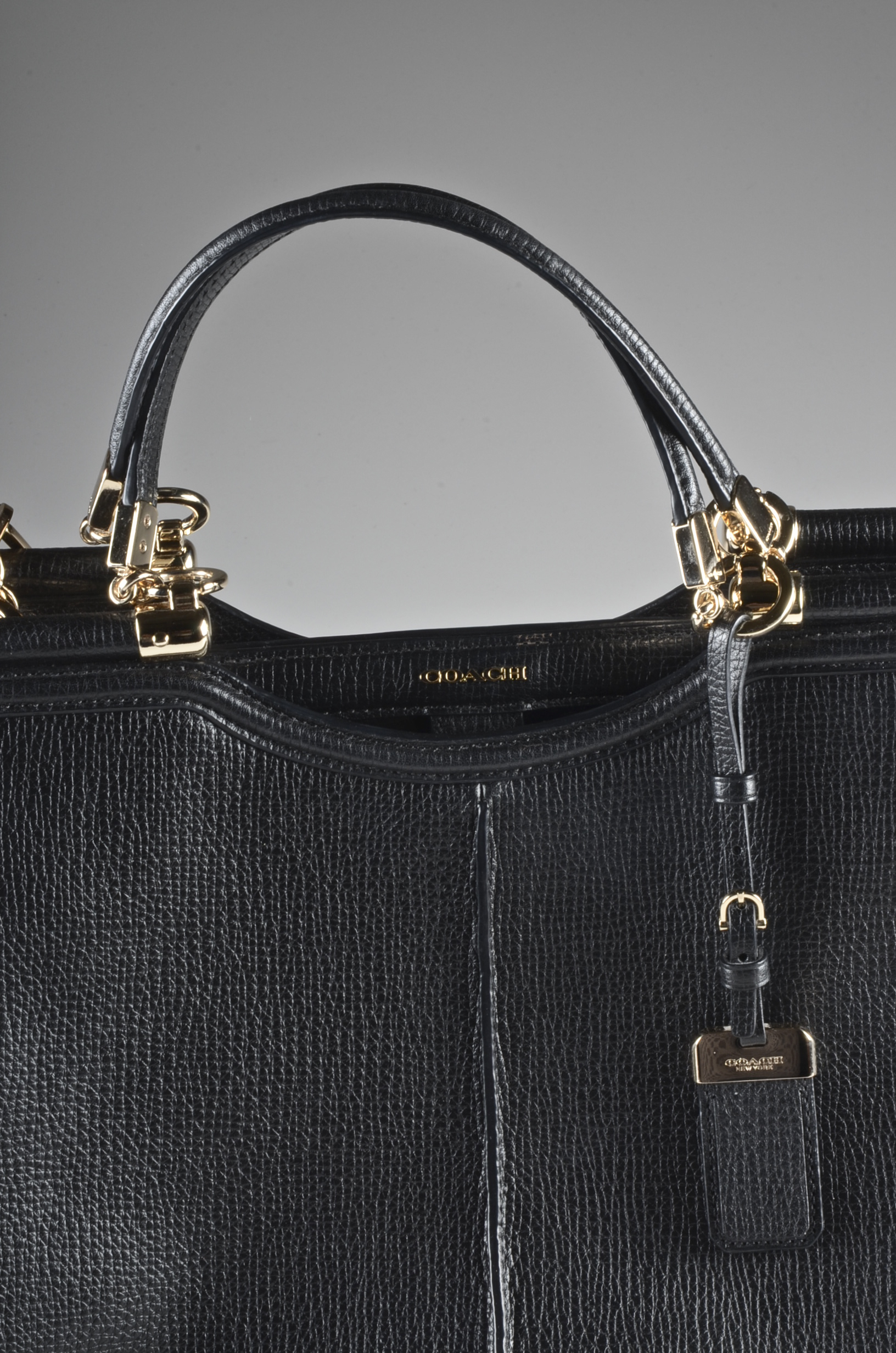 Coach Madison Caroline Textured Leather Satchel