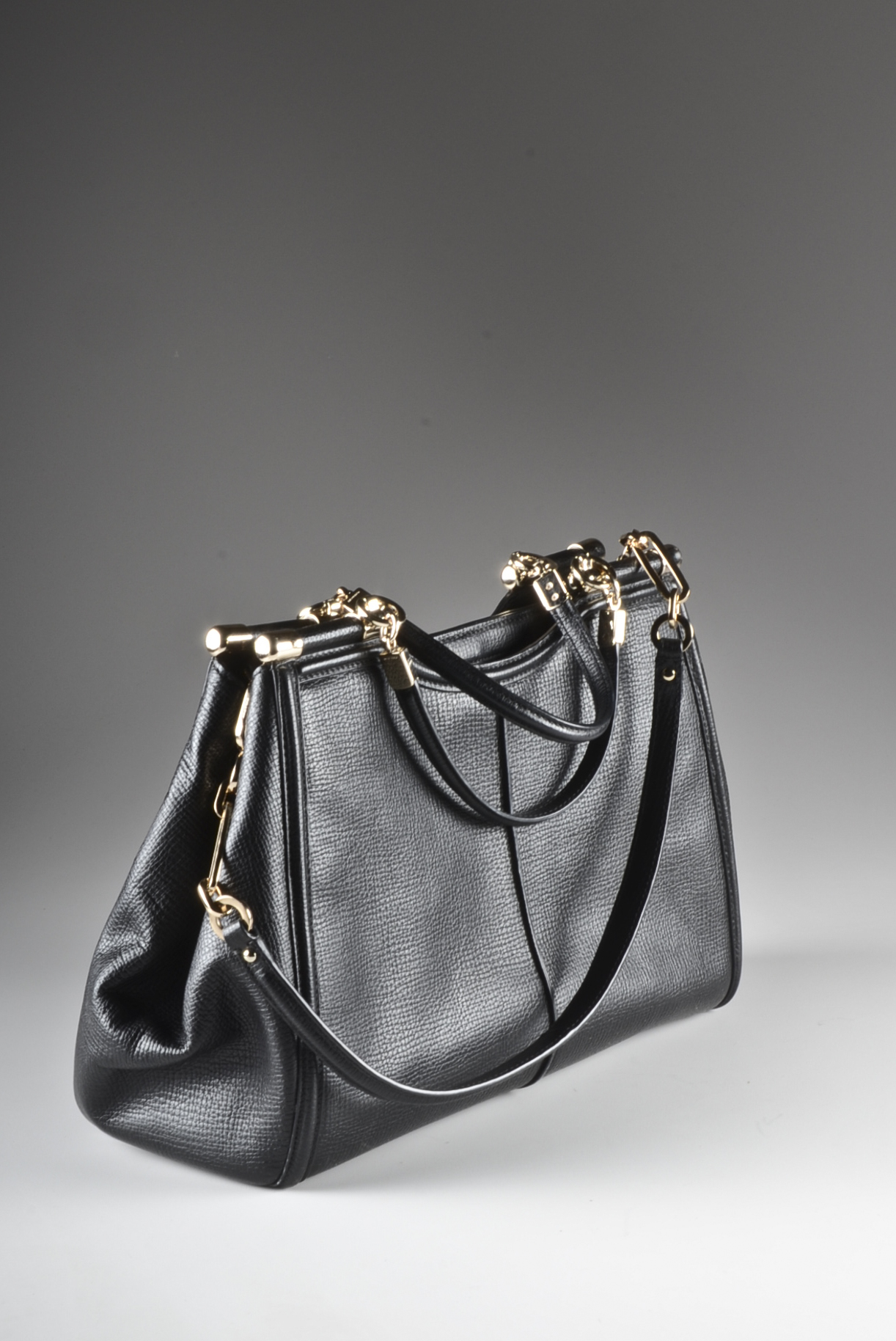 Coach Madison Caroline Textured Leather Satchel