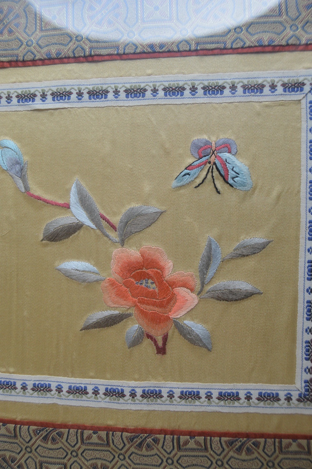 Pair of Framed Embroidered Chinese Silks