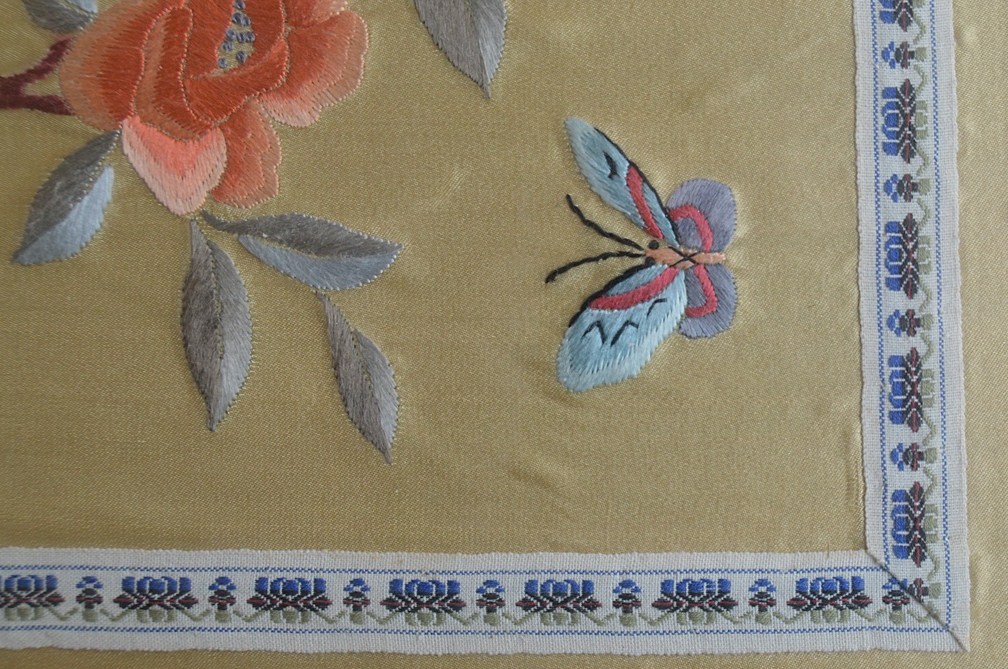 Pair of Framed Embroidered Chinese Silks
