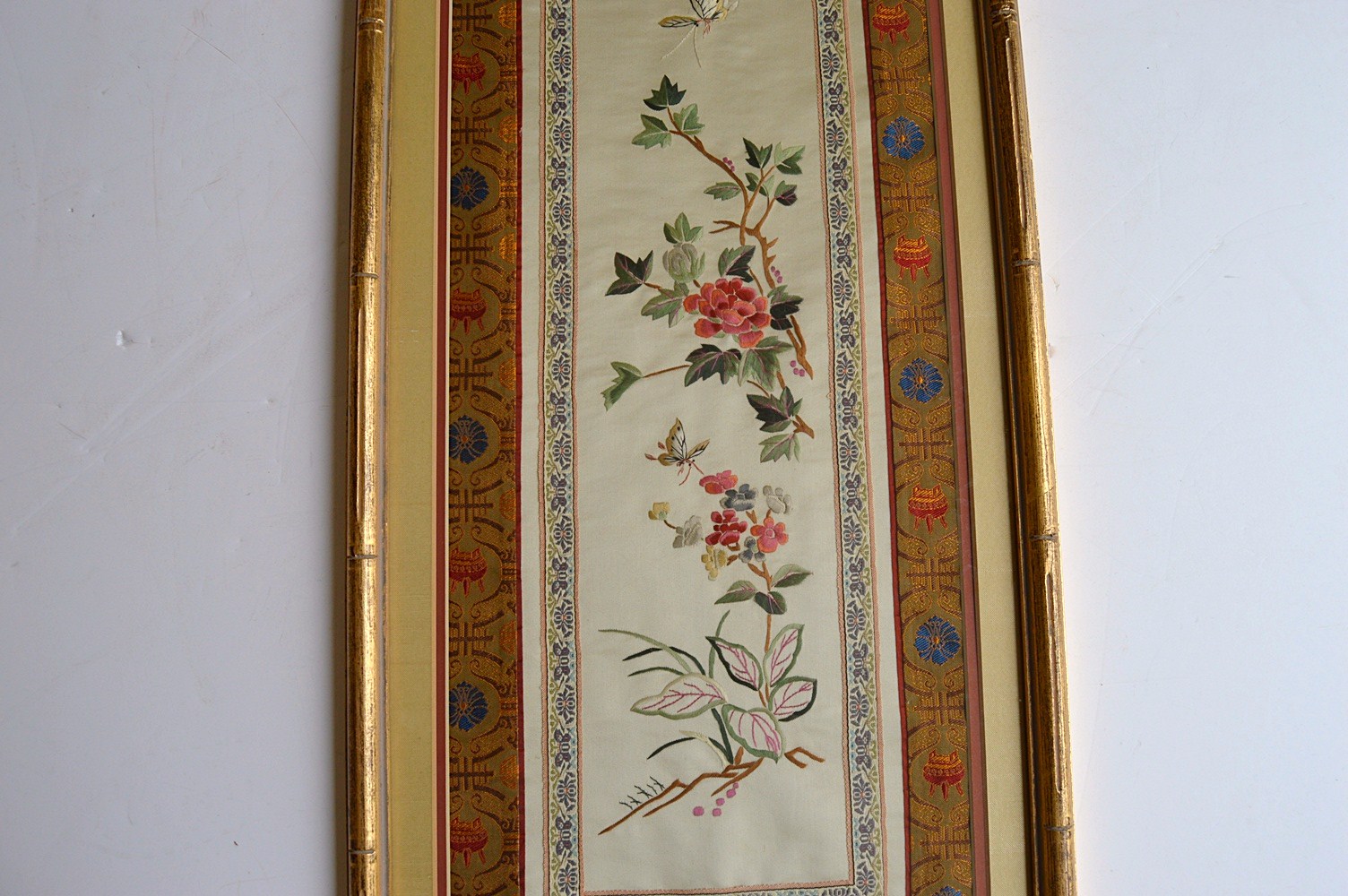Pair of Framed Embroidered Chinese Silks