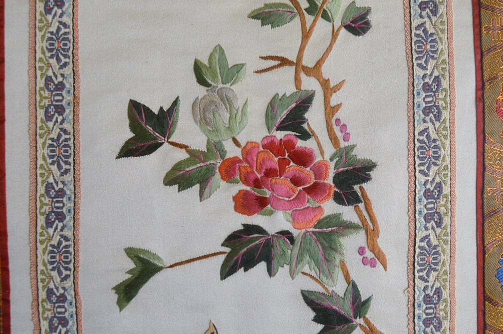 Pair of Framed Embroidered Chinese Silks