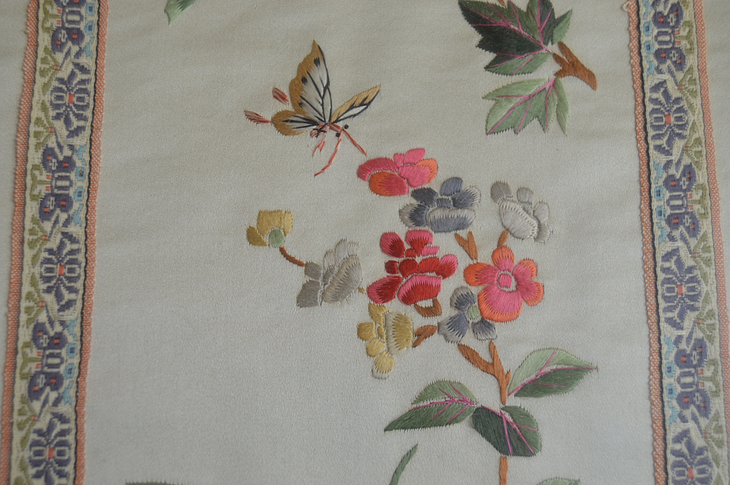 Pair of Framed Embroidered Chinese Silks