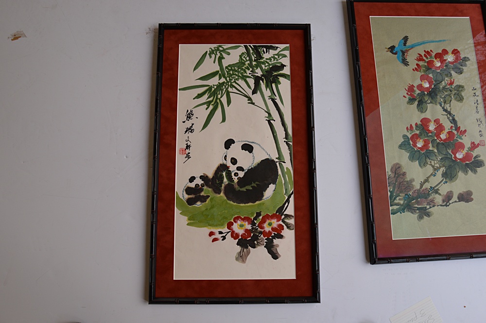 Three Original Signed Chinese Gouache Paintings on Paper