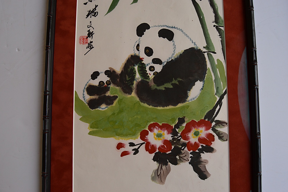 Three Original Signed Chinese Gouache Paintings on Paper