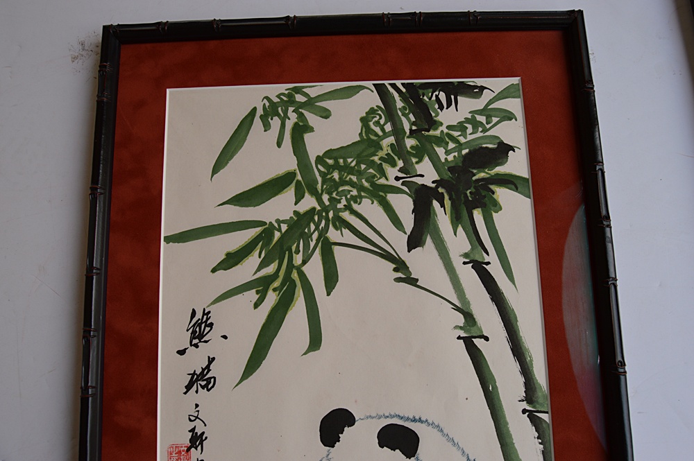 Three Original Signed Chinese Gouache Paintings on Paper