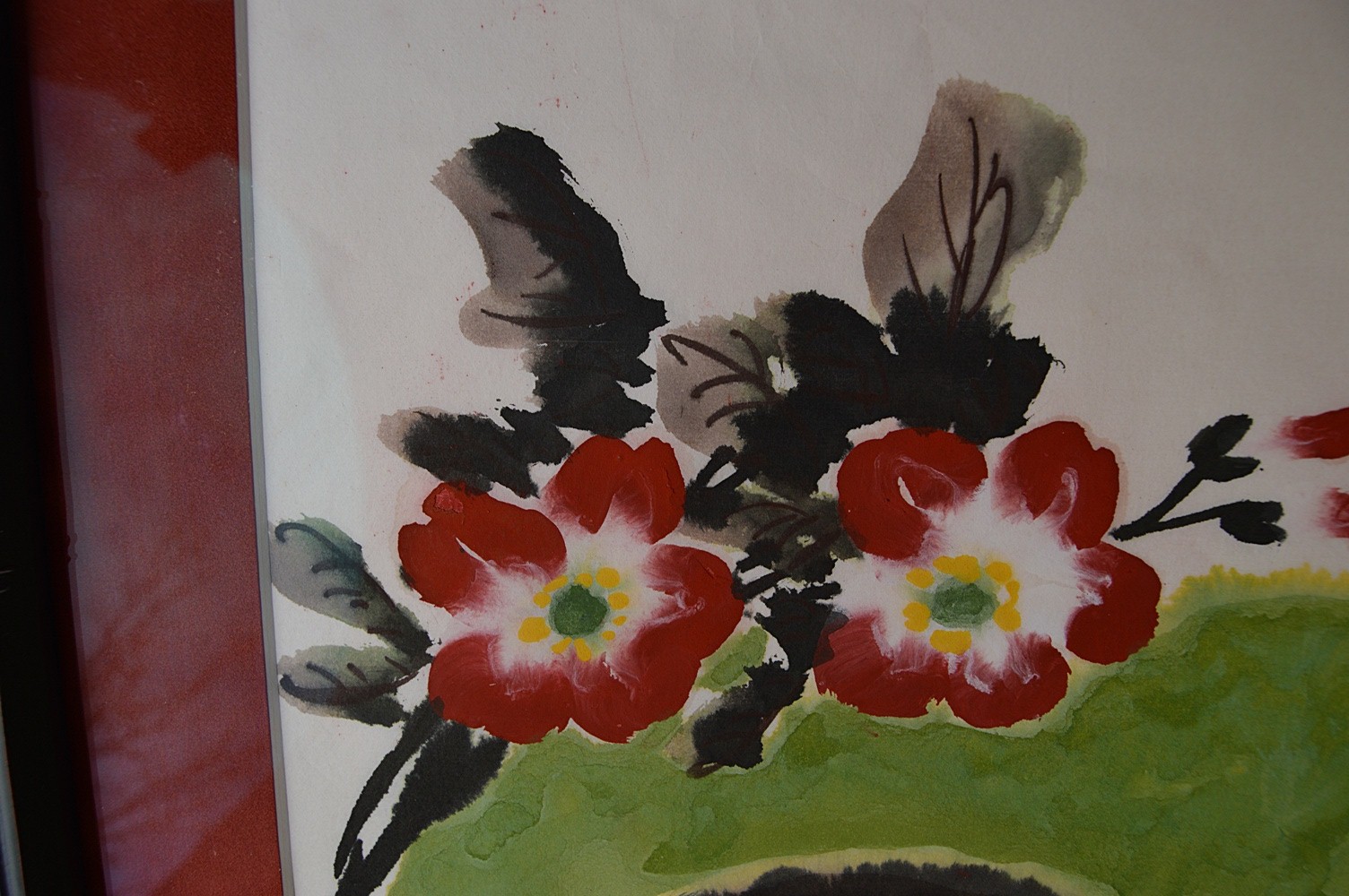 Three Original Signed Chinese Gouache Paintings on Paper