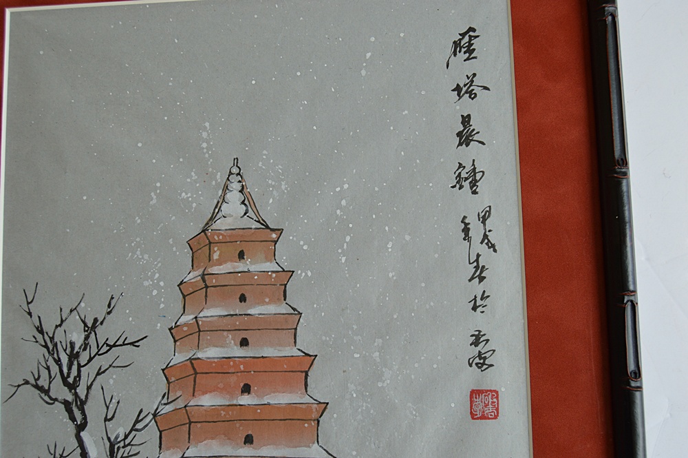 Three Original Signed Chinese Gouache Paintings on Paper