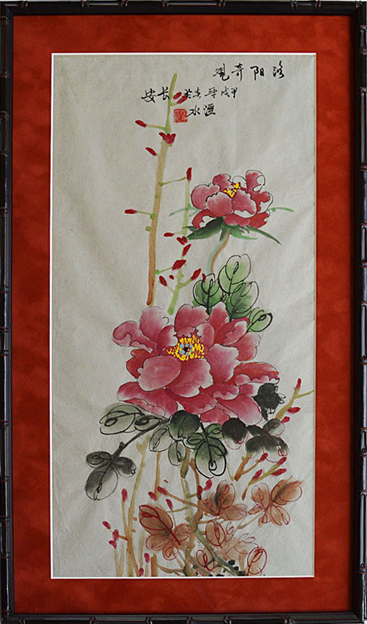 Three Original Signed Chinese Gouache Paintings on Paper