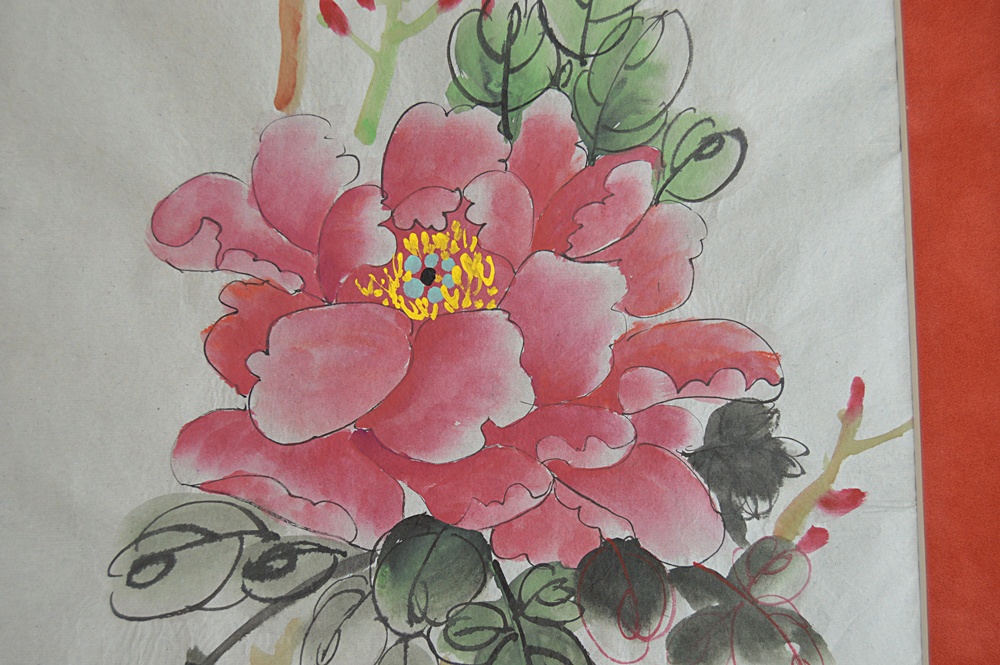 Three Original Signed Chinese Gouache Paintings on Paper