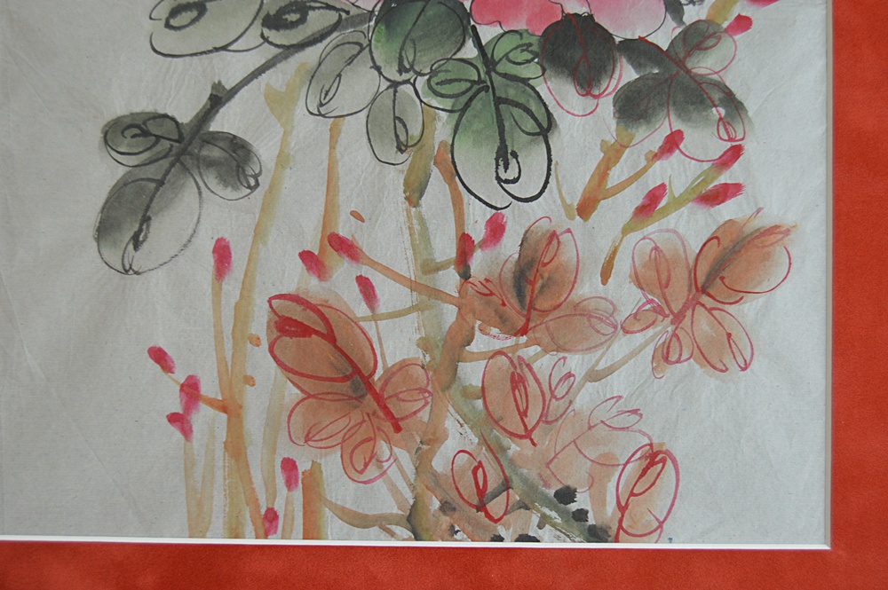 Three Original Signed Chinese Gouache Paintings on Paper