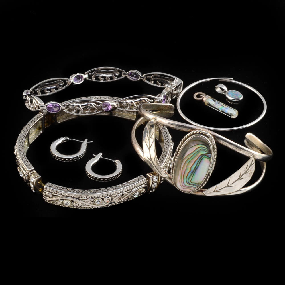 Group of Silver Plated Jewelry