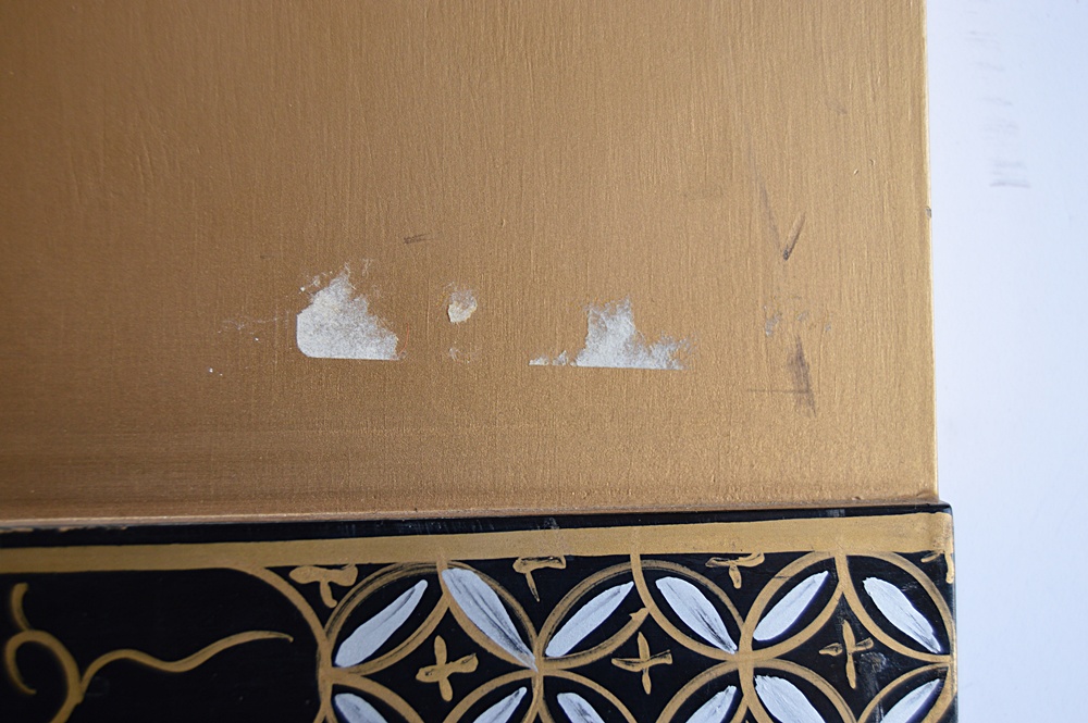 Chinese Four-Panel Screen with Jade Appliques