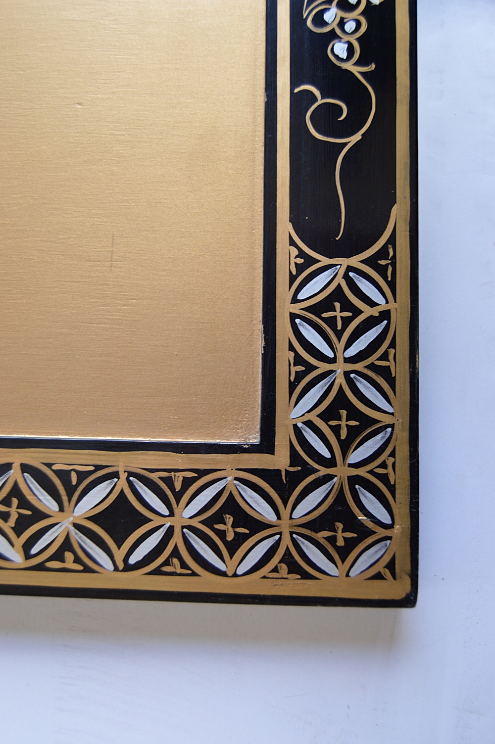 Chinese Four-Panel Screen with Jade Appliques