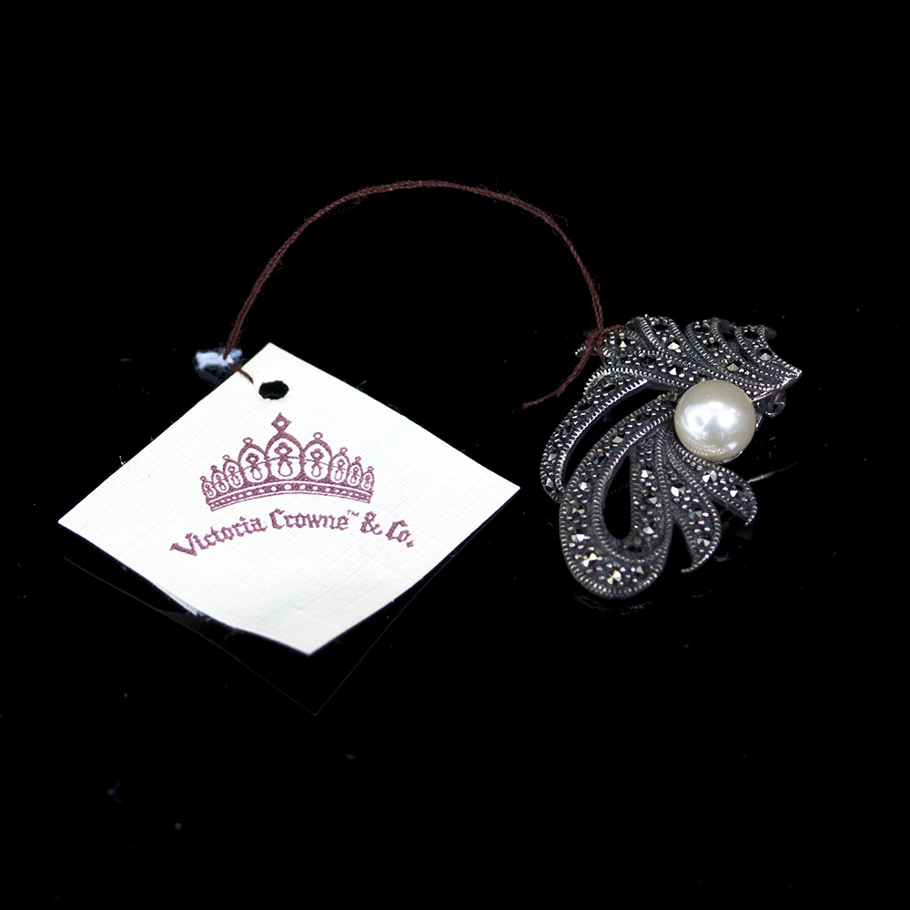 Victoria Crowne Marcasite Brooch