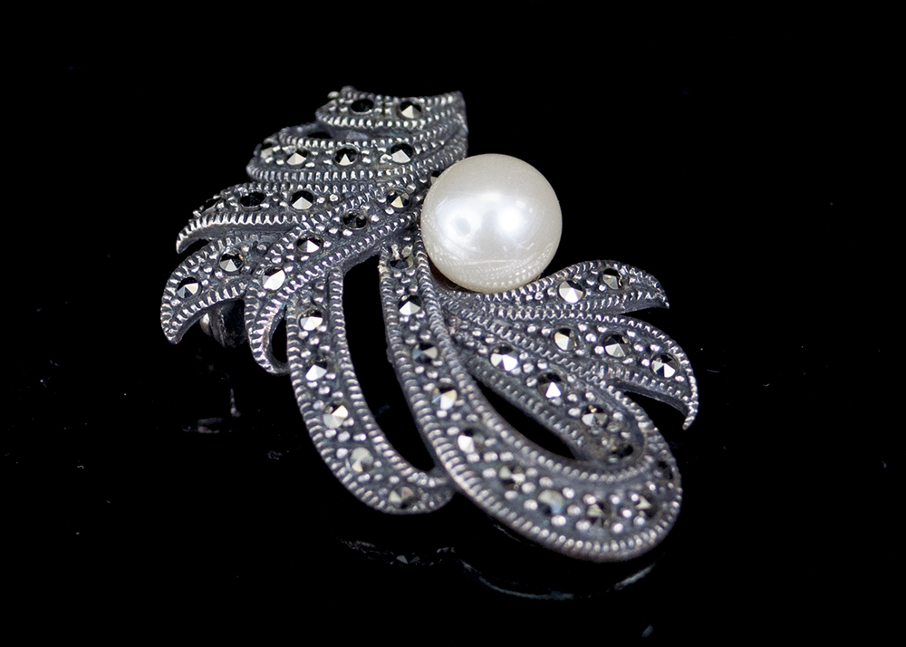 Victoria Crowne Marcasite Brooch