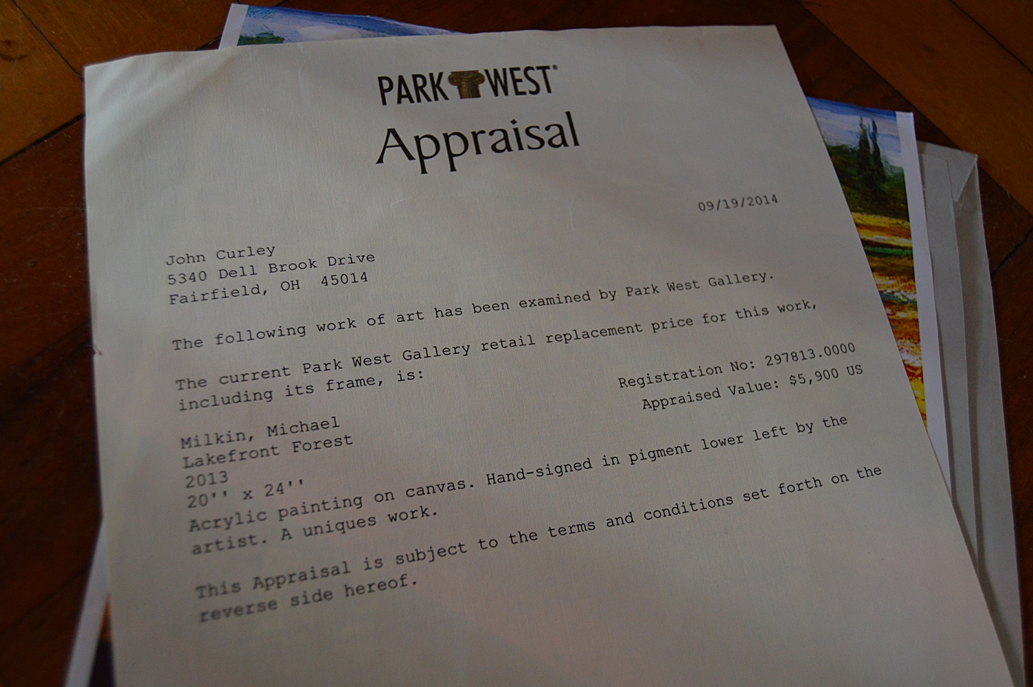 Original Signed Landscape Oil On Canvas by Michael Milkin