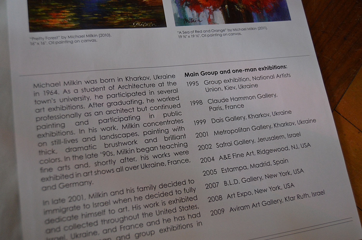 Original Signed Landscape Oil On Canvas by Michael Milkin