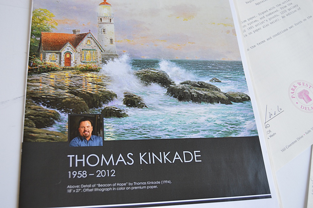 Limited Edition Signed Thomas Kinkade Offset Lithograph