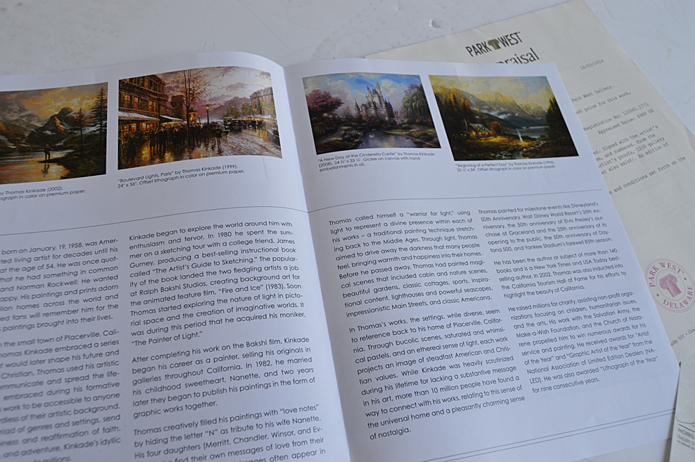 Limited Edition Signed Thomas Kinkade Offset Lithograph