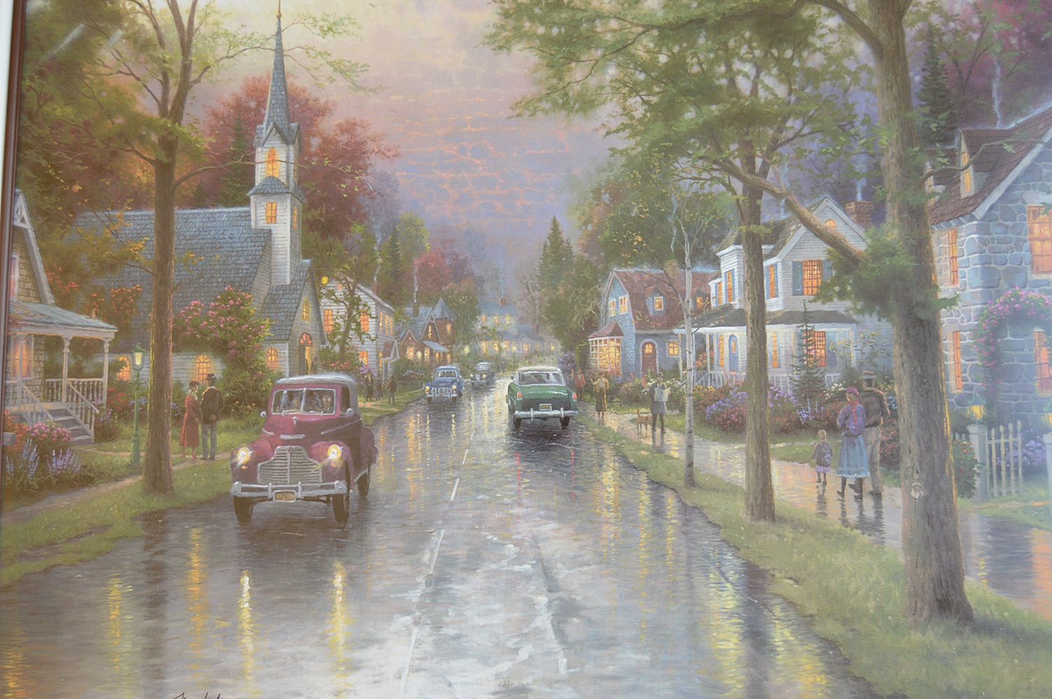 Numbered and Matrix-Signed Thomas Kinkade Offset Lithograph