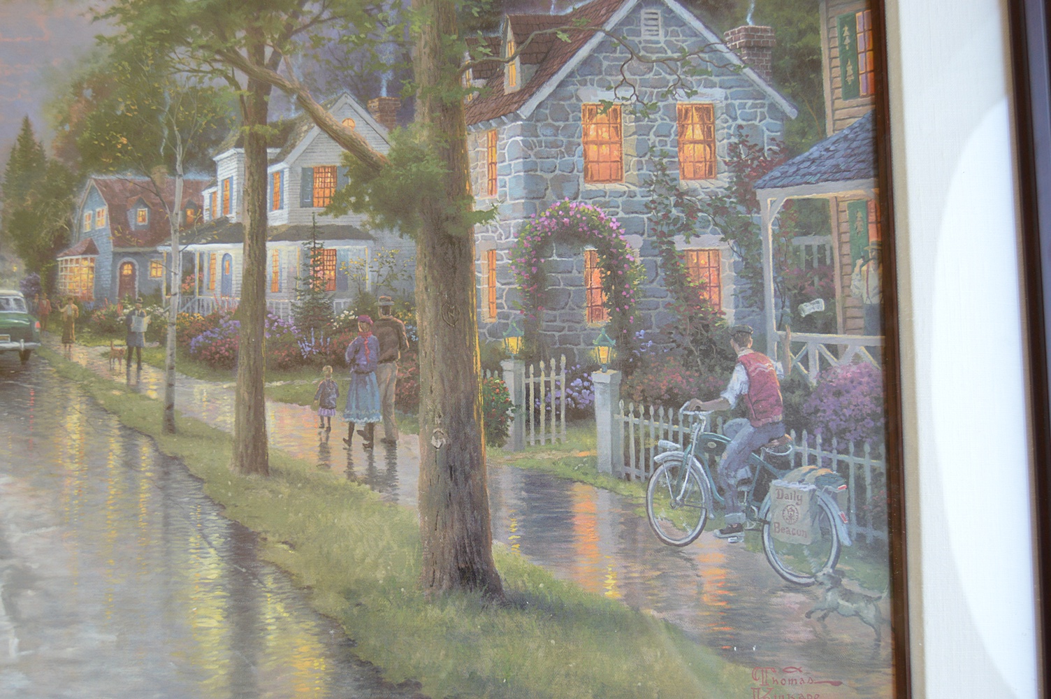 Numbered and Matrix-Signed Thomas Kinkade Offset Lithograph