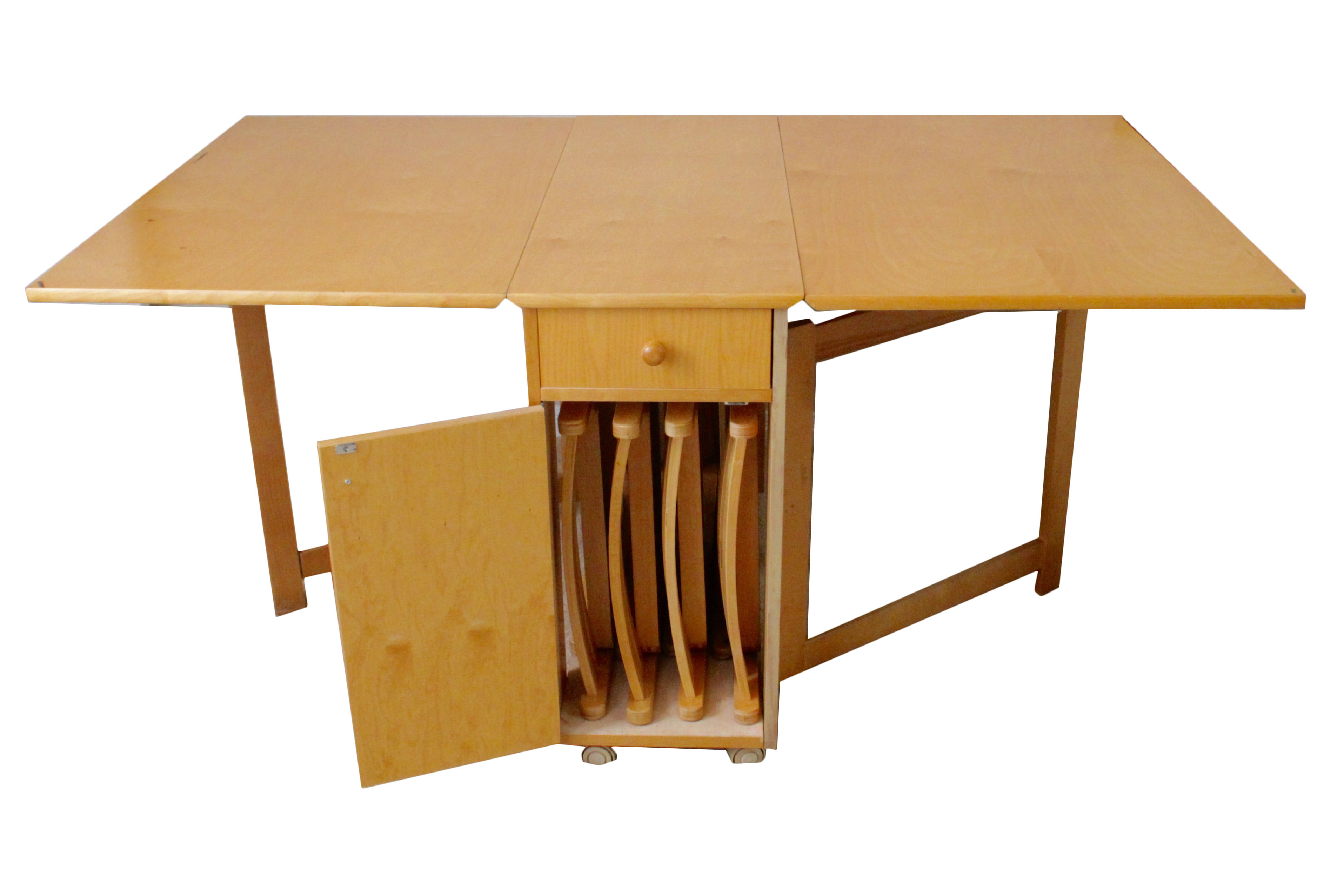 Vintage Hideaway Dining Table and Chairs Set