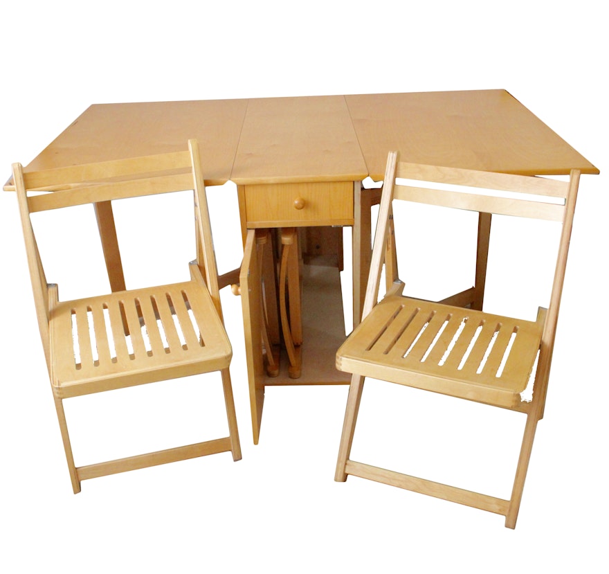 Vintage Hideaway Dining Table and Chairs Set