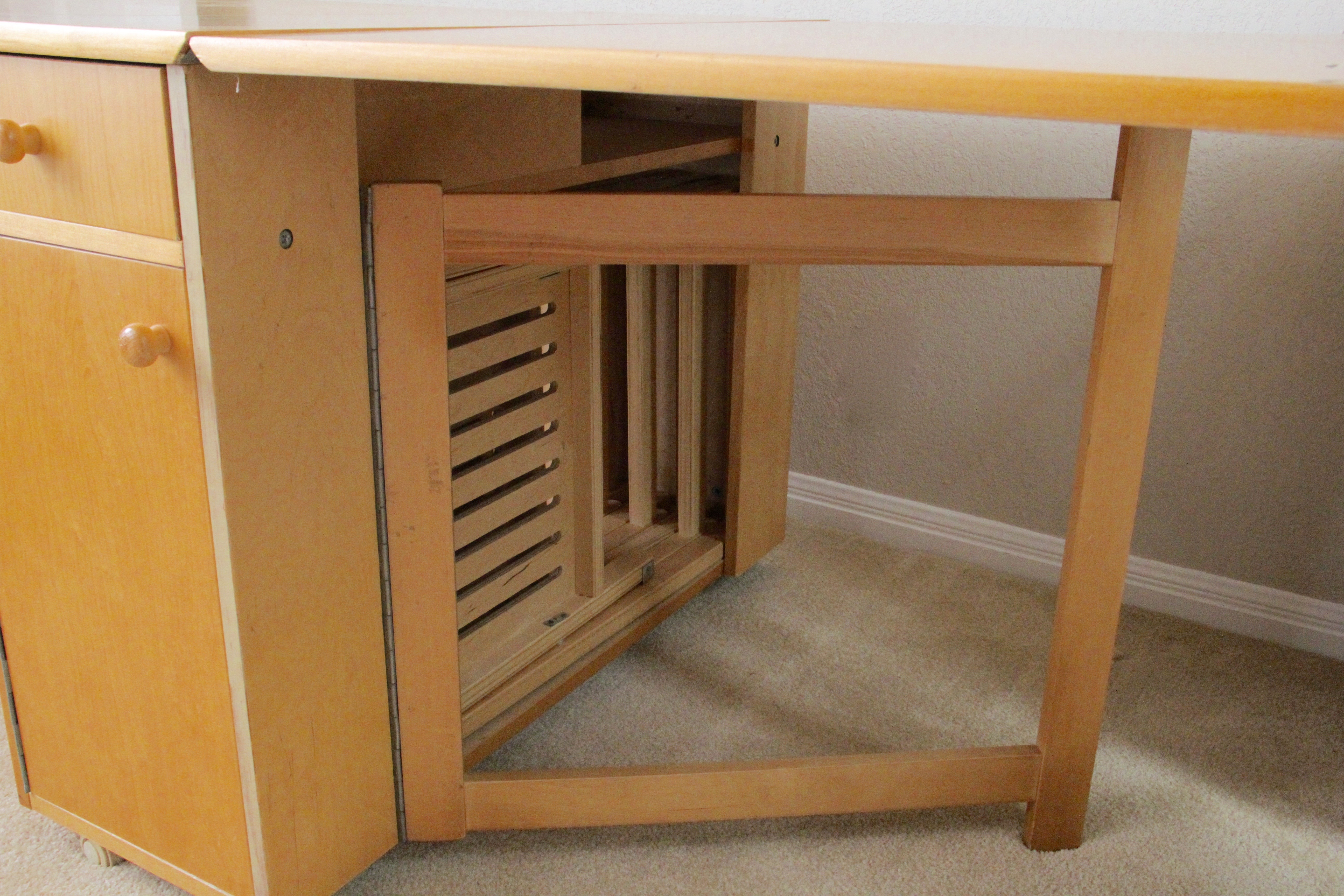 Vintage Hideaway Dining Table and Chairs Set