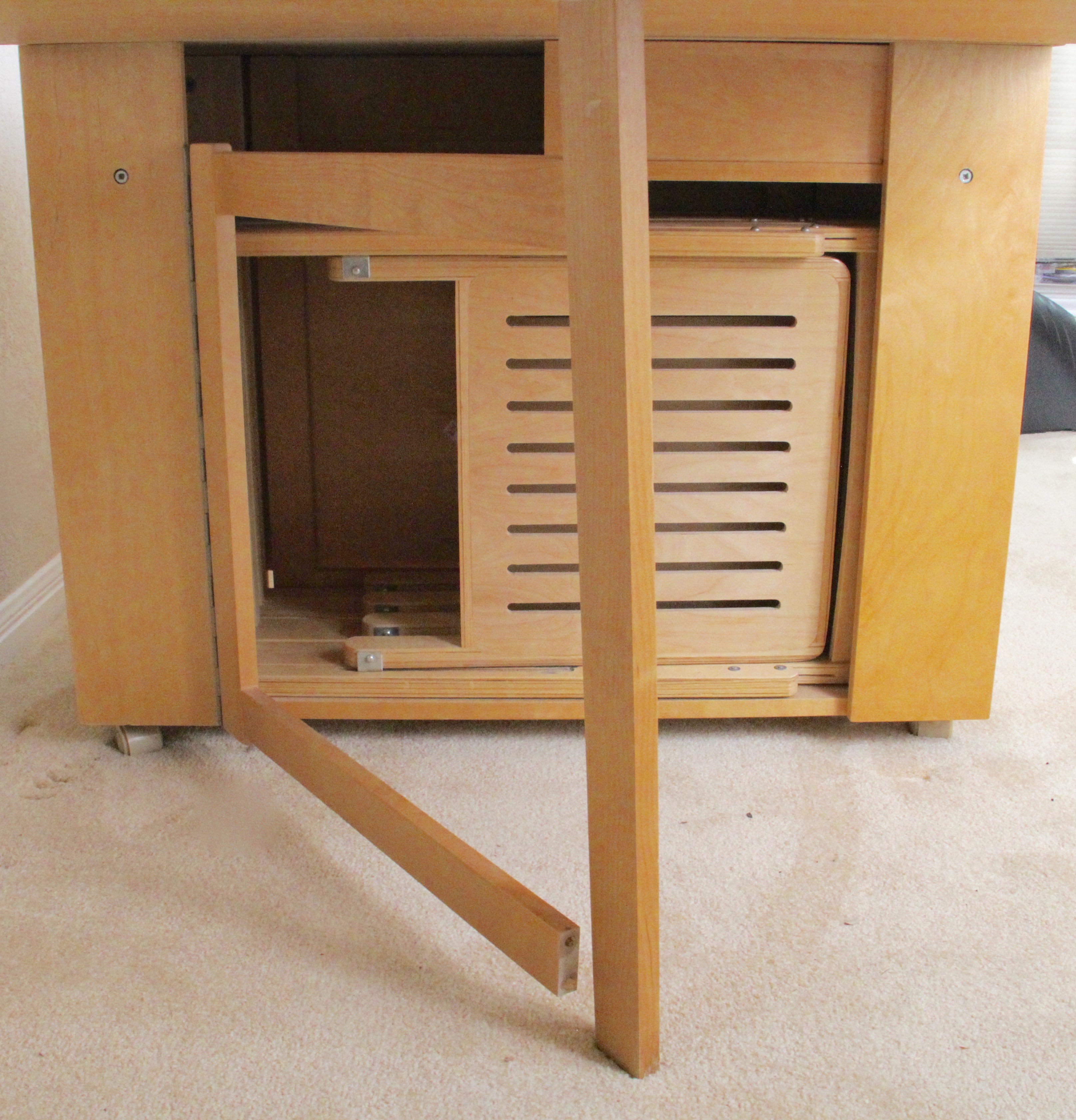 Vintage Hideaway Dining Table and Chairs Set