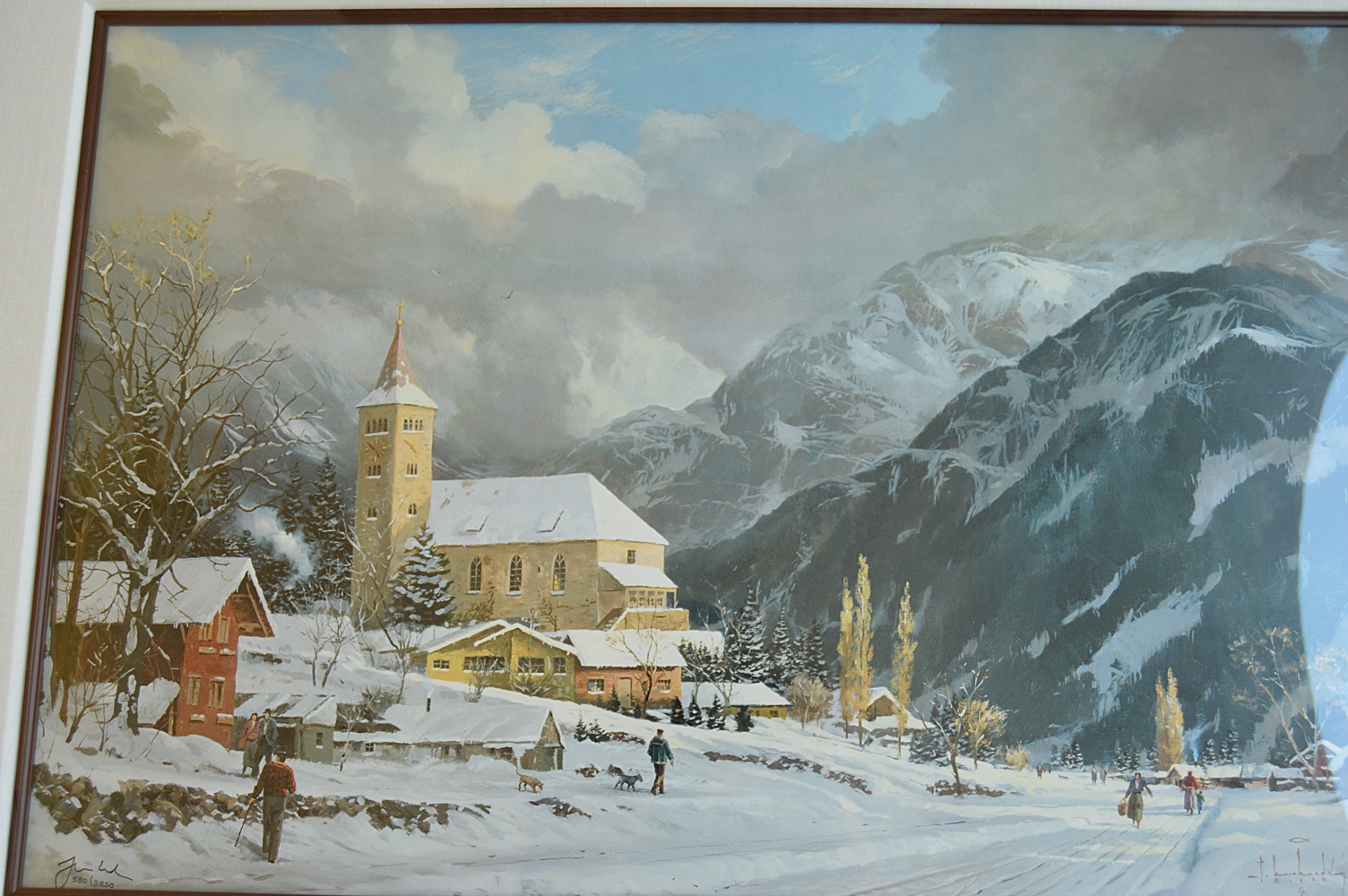 Numbered and Matrix-Signed Thomas Kinkade Offset Lithograph