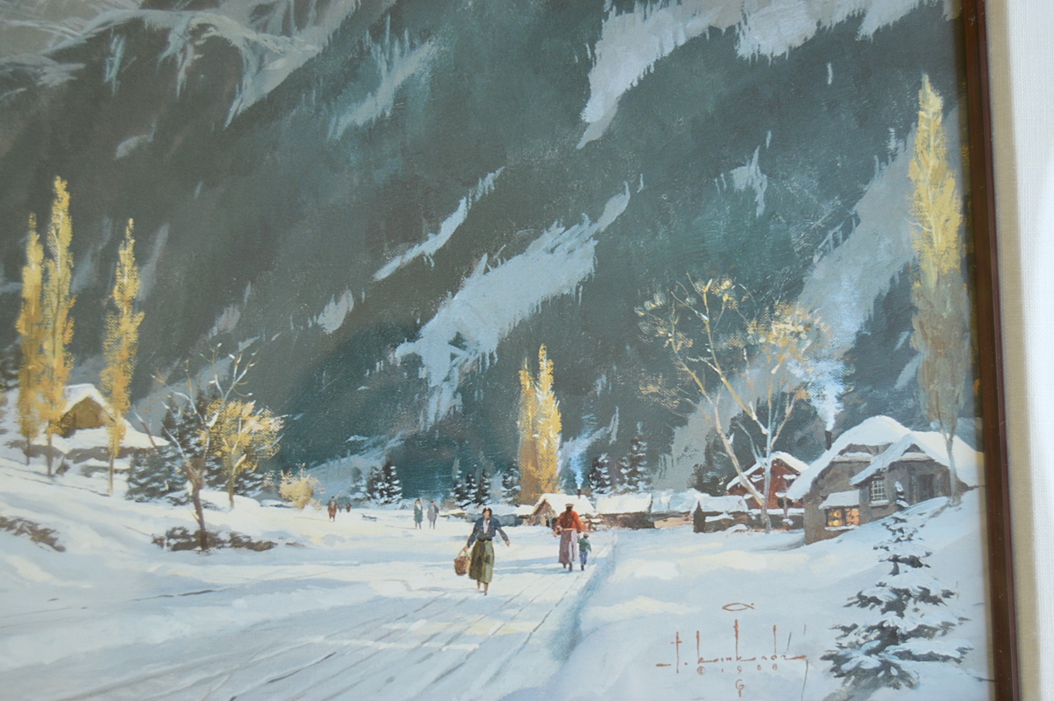 Numbered and Matrix-Signed Thomas Kinkade Offset Lithograph