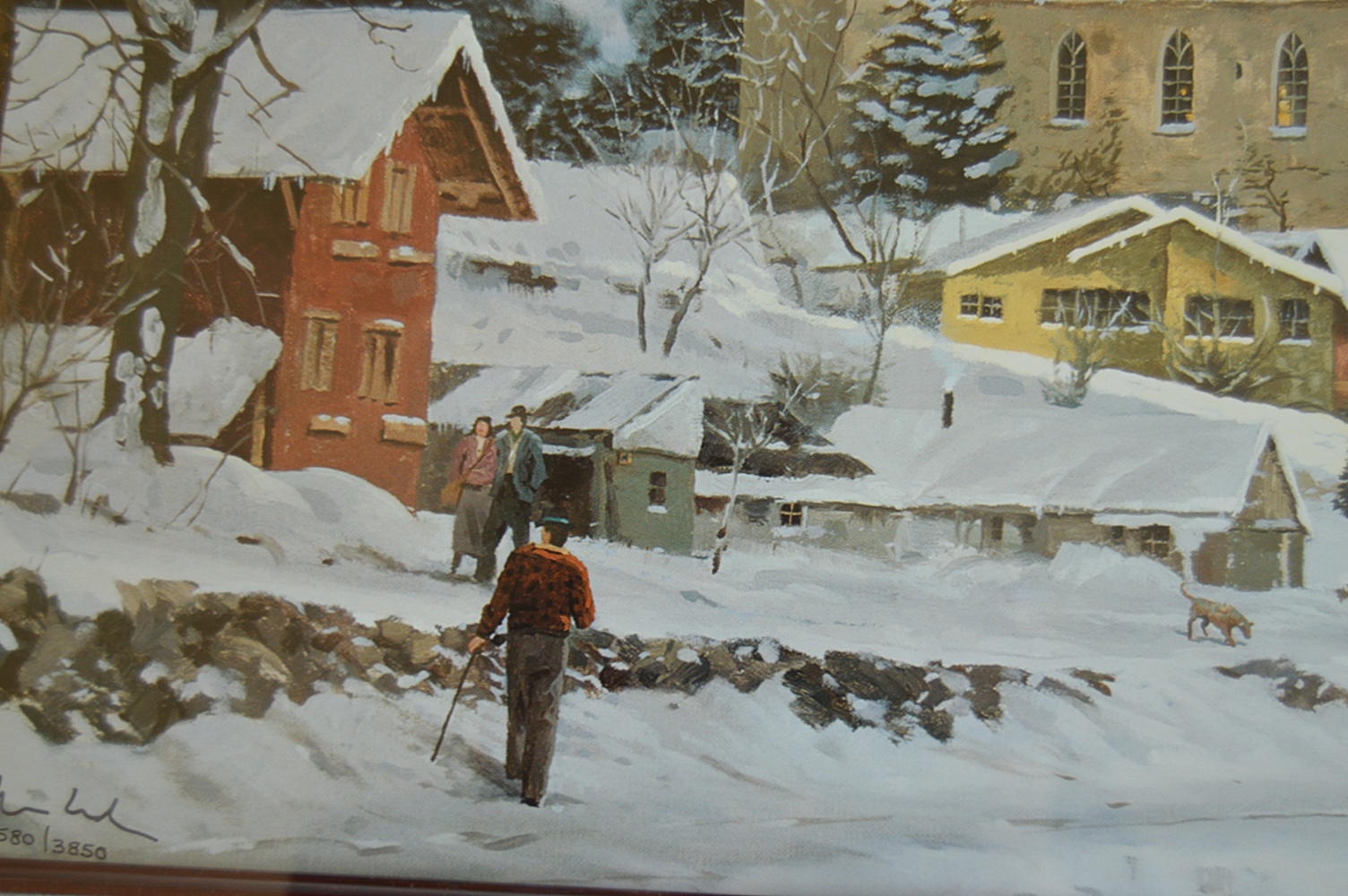 Numbered and Matrix-Signed Thomas Kinkade Offset Lithograph