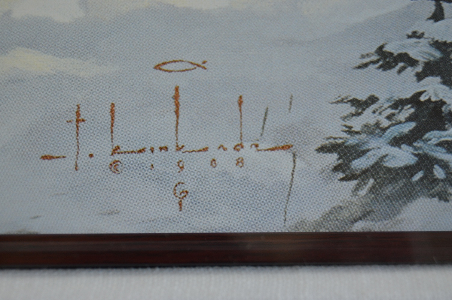 Numbered and Matrix-Signed Thomas Kinkade Offset Lithograph