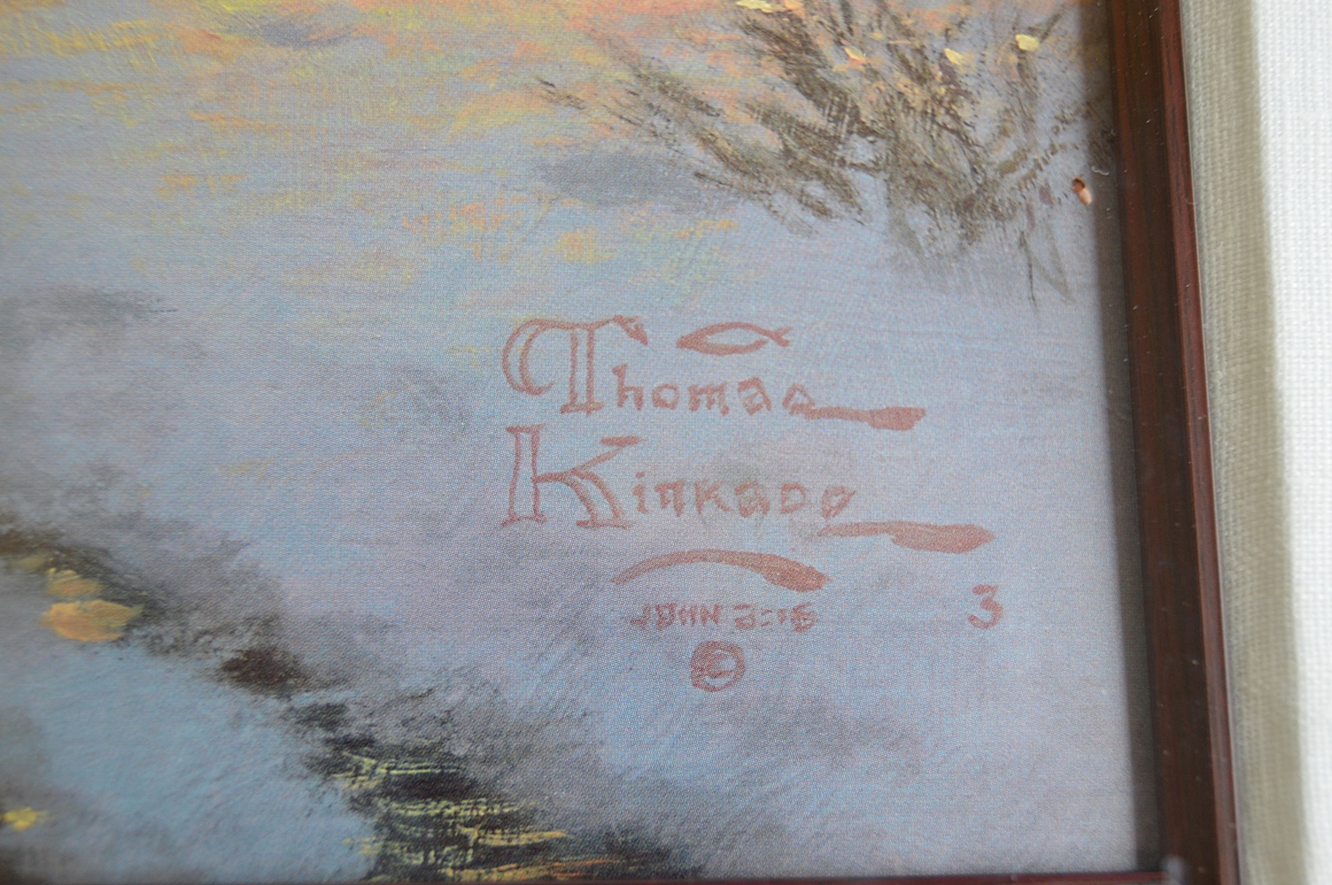 Numbered and Signed Thomas Kinkade Offset Lithograph