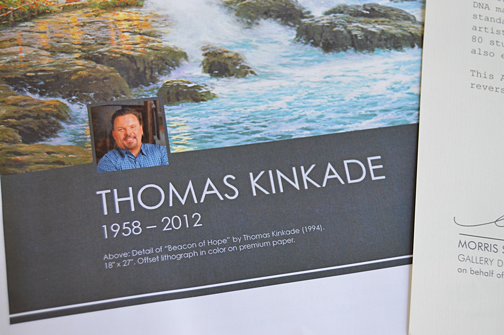 Numbered and Signed Thomas Kinkade Offset Lithograph